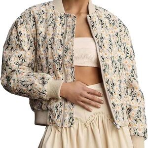 Elegant Floral Bomber Jacket